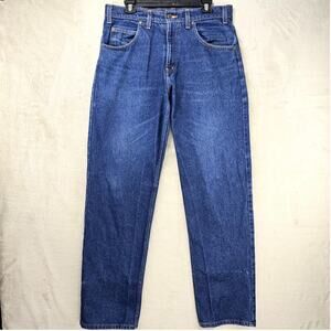Vintage Prison Blues Jeans Mens 34x32 Straight Leg Made in USA 90s Grunge